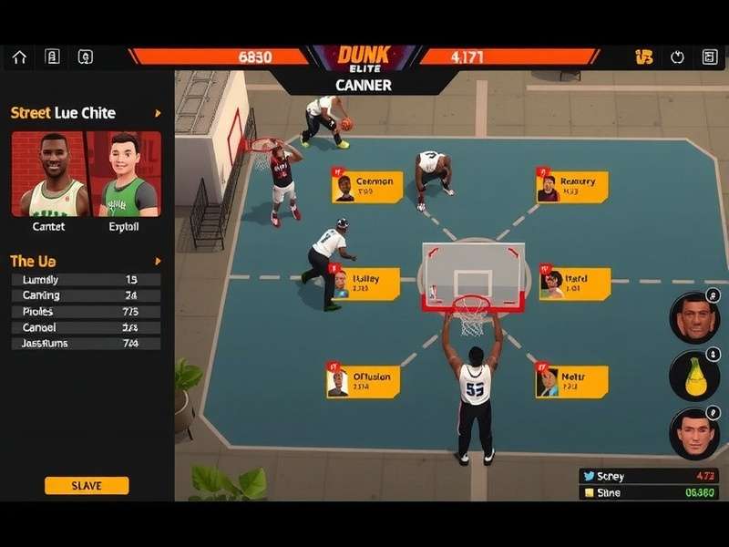 Dunk Slum Elite tournament gameplay with multiple players